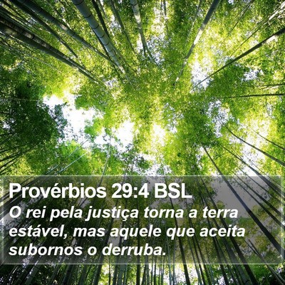 Provérbios 29:4 BSL Bible Verse Image