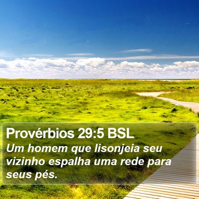 Provérbios 29:5 BSL Bible Verse Image
