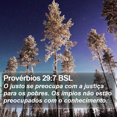 Provérbios 29:7 BSL Bible Verse Image