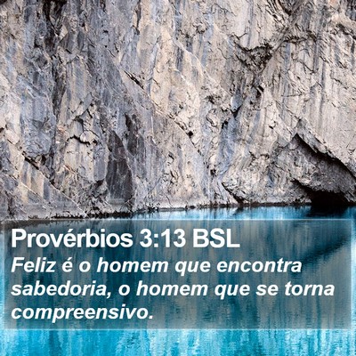 Provérbios 3:13 BSL Bible Verse Image
