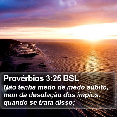 Provérbios 3:25 BSL Bible Verse Image