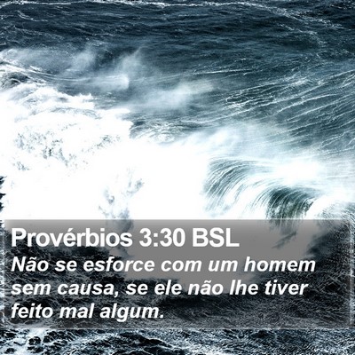 Provérbios 3:30 BSL Bible Verse Image