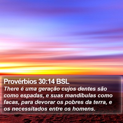 Provérbios 30:14 BSL Bible Verse Image