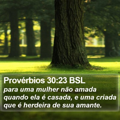 Provérbios 30:23 BSL Bible Verse Image