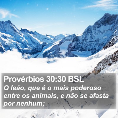 Provérbios 30:30 BSL Bible Verse Image