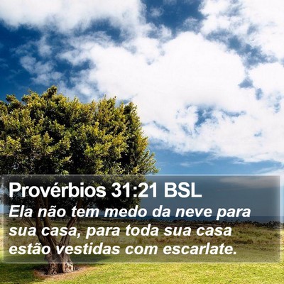 Provérbios 31:21 BSL Bible Verse Image