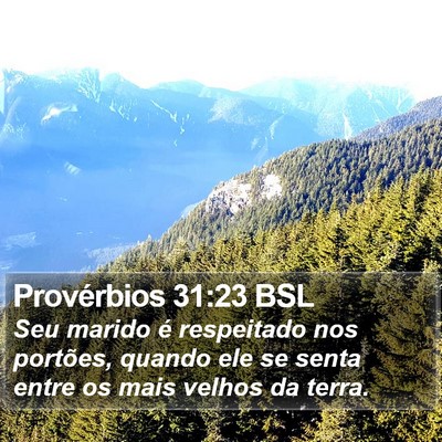 Provérbios 31:23 BSL Bible Verse Image