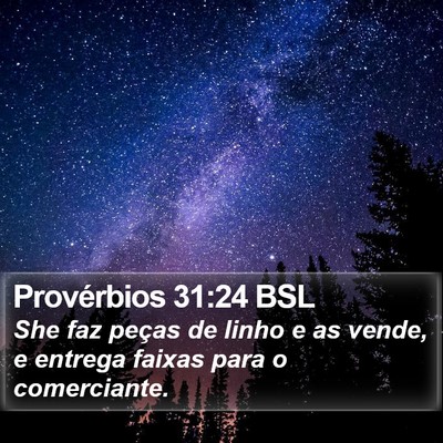 Provérbios 31:24 BSL Bible Verse Image