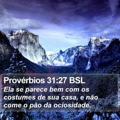Provérbios 31:27 BSL Bible Verse Image