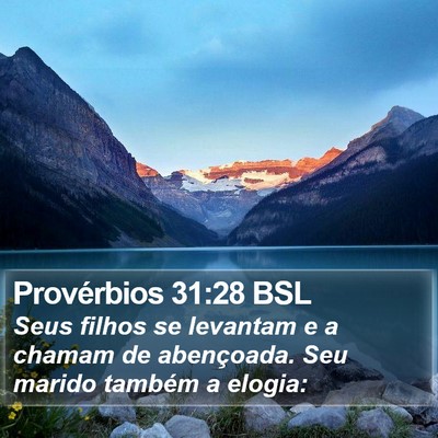 Provérbios 31:28 BSL Bible Verse Image