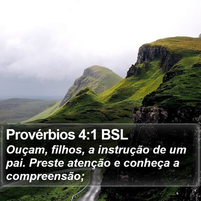 Provérbios 4:1 BSL Bible Verse Image