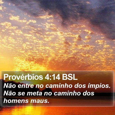 Provérbios 4:14 BSL Bible Verse Image