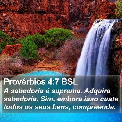 Provérbios 4:7 BSL Bible Verse Image