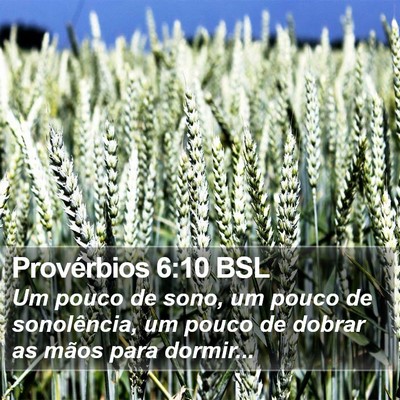Provérbios 6:10 BSL Bible Verse Image