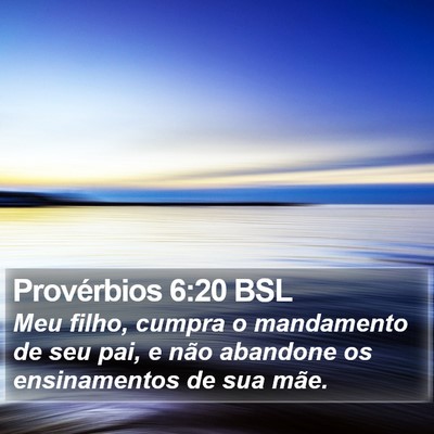 Provérbios 6:20 BSL Bible Verse Image