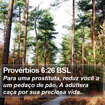 Provérbios 6:26 BSL Bible Verse Image