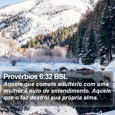 Provérbios 6:32 BSL Bible Verse Image