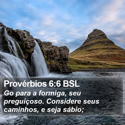 Provérbios 6:6 BSL Bible Verse Image