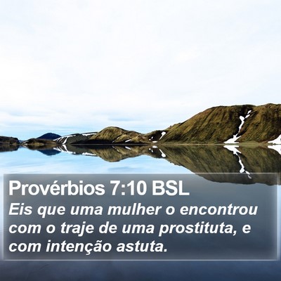 Provérbios 7:10 BSL Bible Verse Image