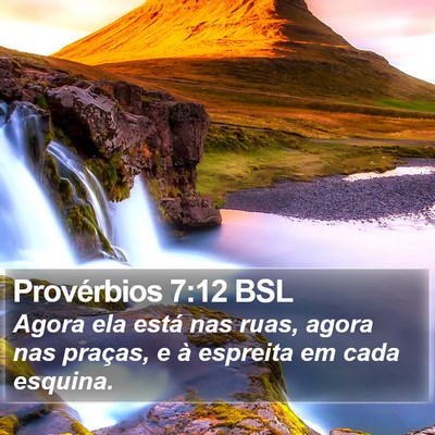 Provérbios 7:12 BSL Bible Verse Image