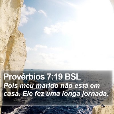 Provérbios 7:19 BSL Bible Verse Image