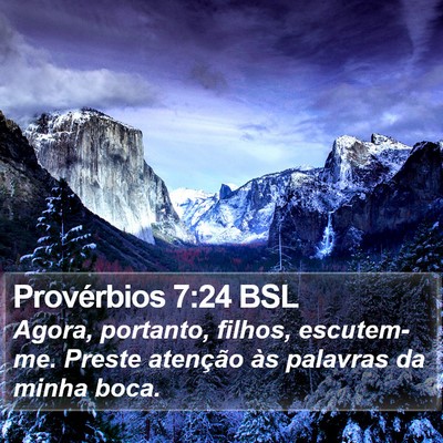 Provérbios 7:24 BSL Bible Verse Image