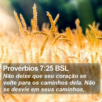 Provérbios 7:25 BSL Bible Verse Image
