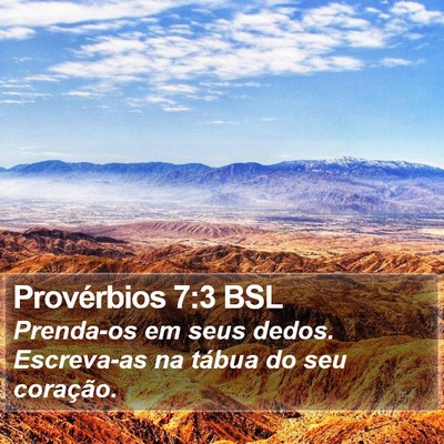 Provérbios 7:3 BSL Bible Verse Image