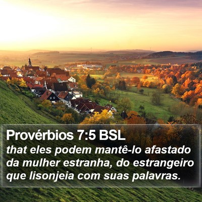 Provérbios 7:5 BSL Bible Verse Image