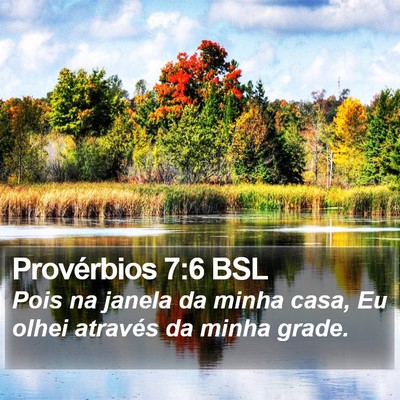Provérbios 7:6 BSL Bible Verse Image