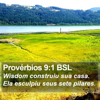 Provérbios 9:1 BSL Bible Verse Image