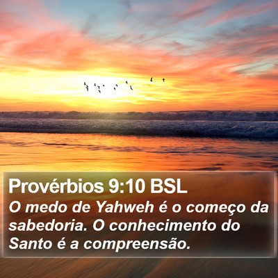 Provérbios 9:10 BSL Bible Verse Image