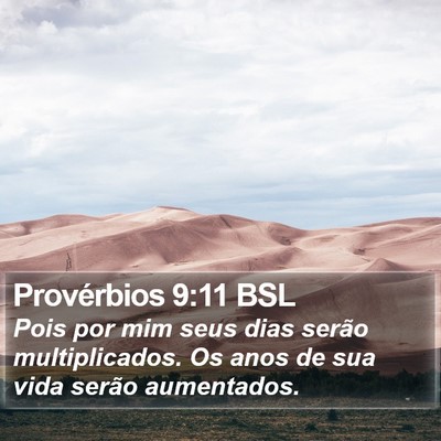 Provérbios 9:11 BSL Bible Verse Image
