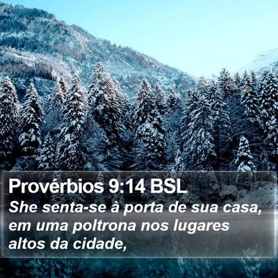 Provérbios 9:14 BSL Bible Verse Image