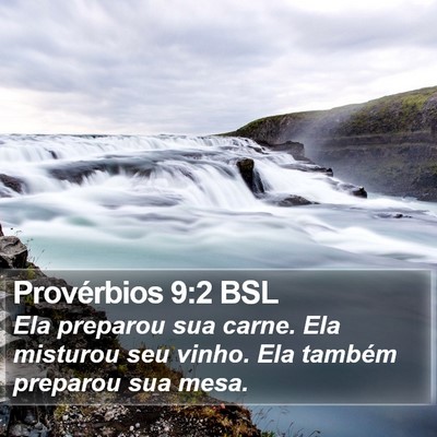 Provérbios 9:2 BSL Bible Verse Image
