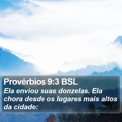 Provérbios 9:3 BSL Bible Verse Image