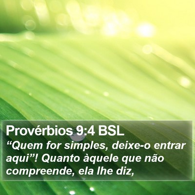 Provérbios 9:4 BSL Bible Verse Image