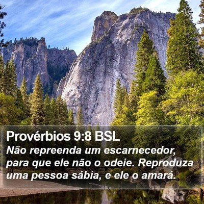 Provérbios 9:8 BSL Bible Verse Image