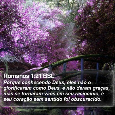 Romanos 1:21 BSL Bible Verse Image