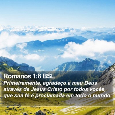 Romanos 1:8 BSL Bible Verse Image