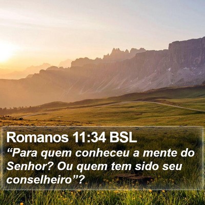 Romanos 11:34 BSL Bible Verse Image