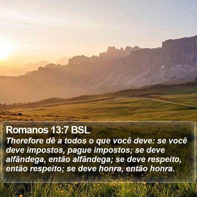 Romanos 13:7 BSL Bible Verse Image