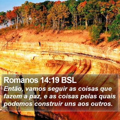 Romanos 14:19 BSL Bible Verse Image