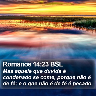 Romanos 14:23 BSL Bible Verse Image