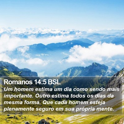 Romanos 14:5 BSL Bible Verse Image