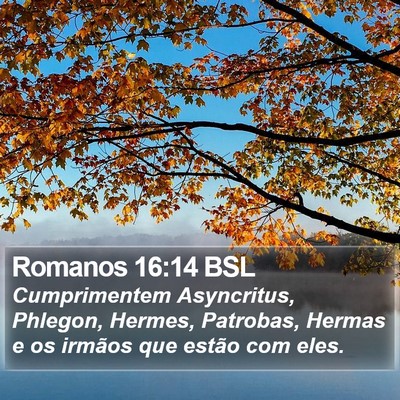 Romanos 16:14 BSL Bible Verse Image