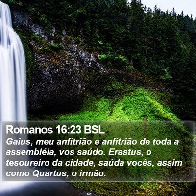 Romanos 16:23 BSL Bible Verse Image