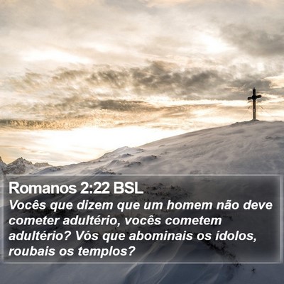 Romanos 2:22 BSL Bible Verse Image