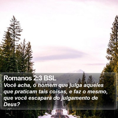 Romanos 2:3 BSL Bible Verse Image