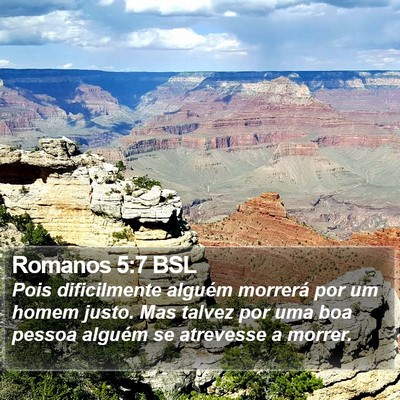 Romanos 5:7 BSL Bible Verse Image